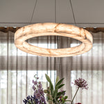 Rivage Shape Alabaster Round Pendant Lamp