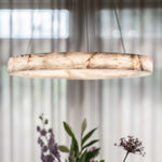 Rivage Shape Alabaster Round Pendant Lamp