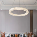 Rivage Shape Alabaster Round Pendant Lamp