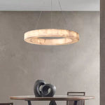 Rivage Shape Alabaster Round Pendant Lamp