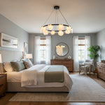 Round Branch Circle Alabaster Chandelier