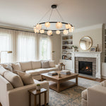 Round Branch Circle Alabaster Chandelier