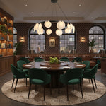 Round Branch Circle Alabaster Chandelier