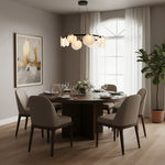 Round Branch Circle Alabaster Chandelier