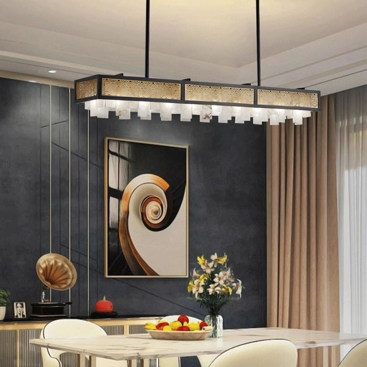 Round AlabasterChandelier