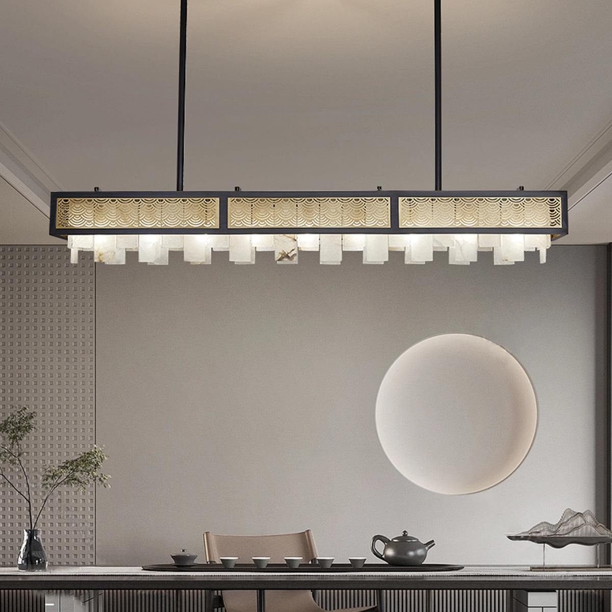 Round AlabasterChandelier