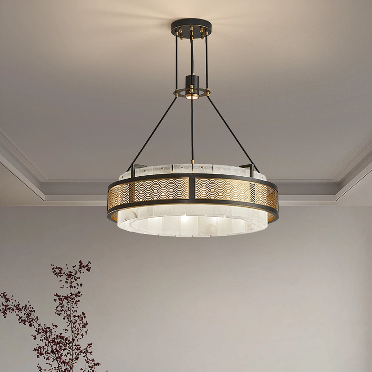 Round AlabasterChandelier