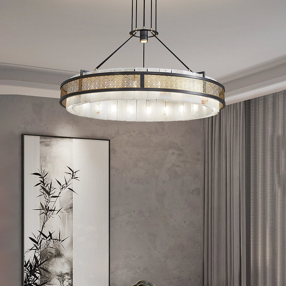 Round AlabasterChandelier