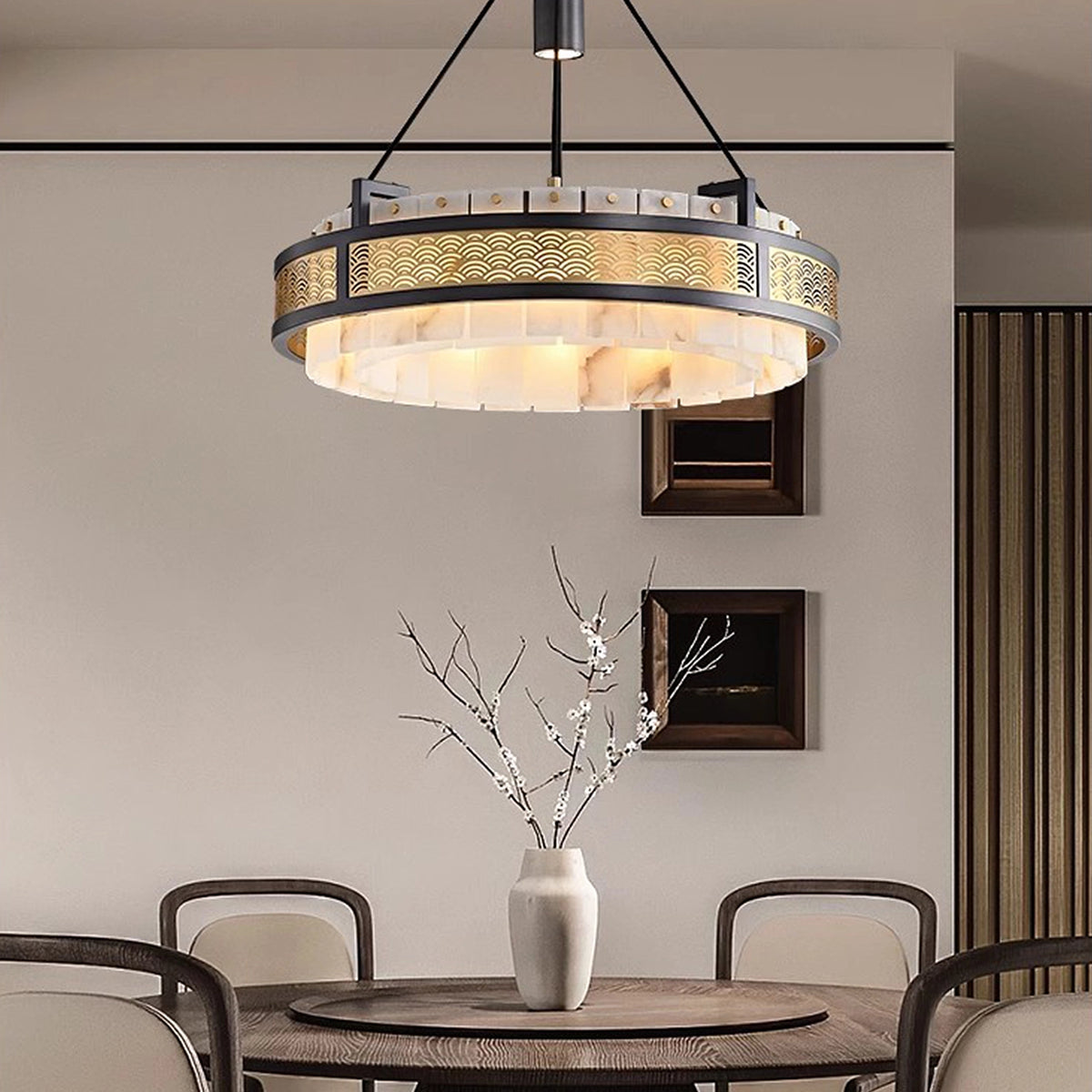 Round AlabasterChandelier