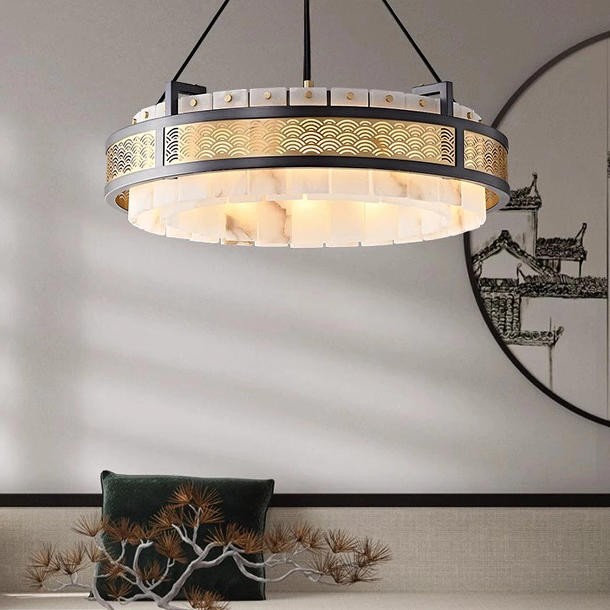 Round AlabasterChandelier