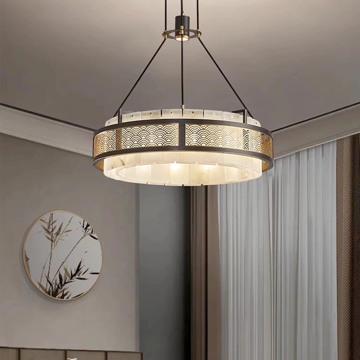 Round AlabasterChandelier
