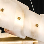 Round Alabaster Halo Chandelier