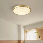 Round Alabaster Recessed Ceiling Light