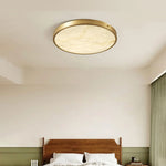 Round Alabaster Recessed Ceiling Light