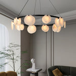 Round Branch Circle Alabaster Chandelier