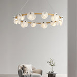 Round Branch Circle Alabaster Chandelier
