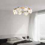 Round Branch Circle Alabaster Chandelier