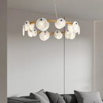 Round Branch Circle Alabaster Chandelier