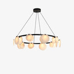 Round Branch Circle Alabaster Chandelier