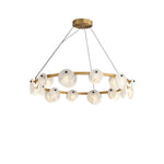 Round Branch Circle Alabaster Chandelier