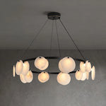 Round Branch Circle Alabaster Chandelier