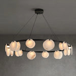 Round Branch Circle Alabaster Chandelier