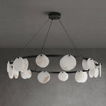 Round Branch Circle Alabaster Chandelier
