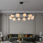 Round Branch Circle Alabaster Chandelier