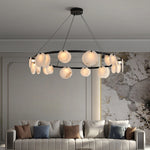 Round Branch Circle Alabaster Chandelier