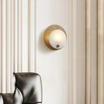 Round Harlan Alabaster Wall Lamp
