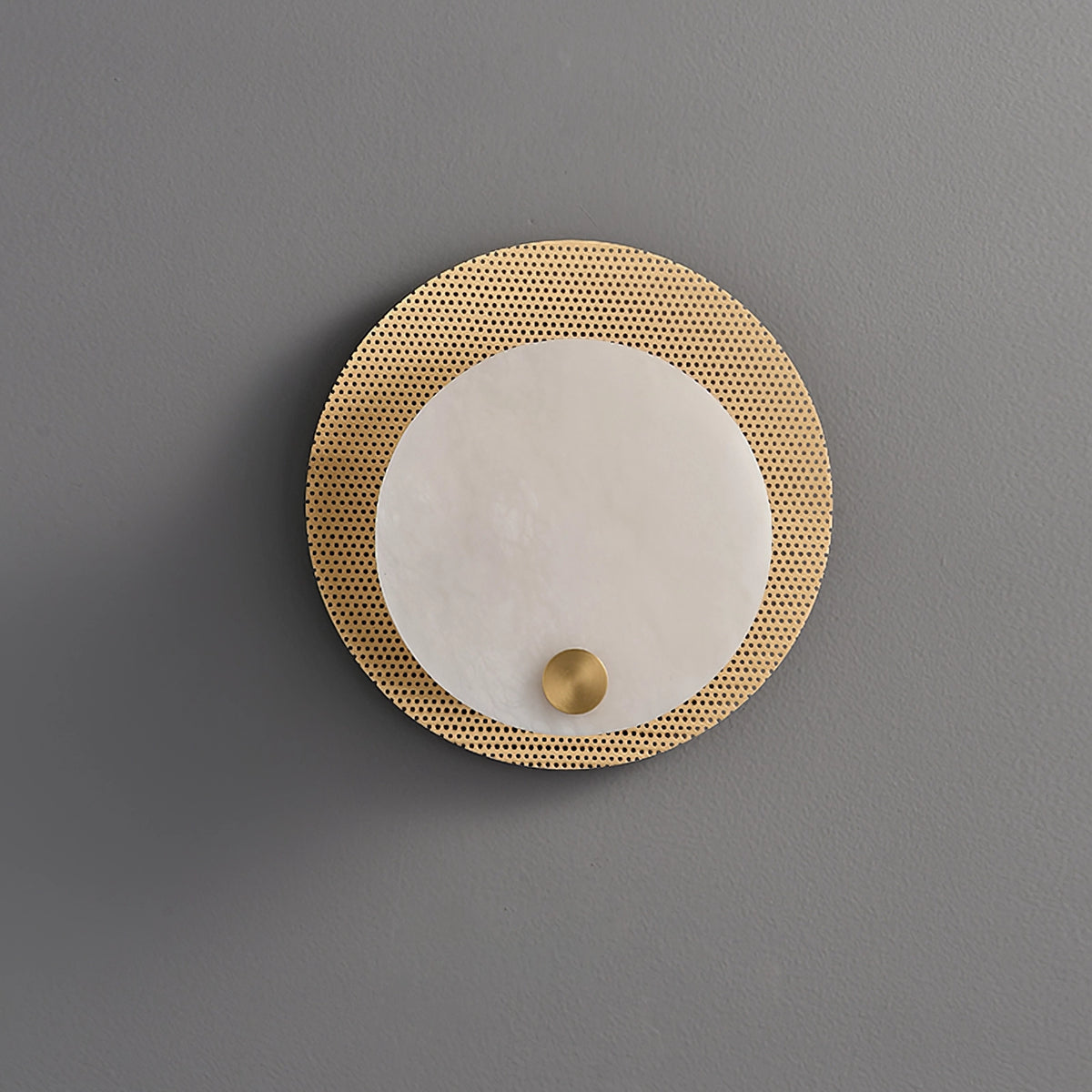 Round Harlan Alabaster Wall Lamp