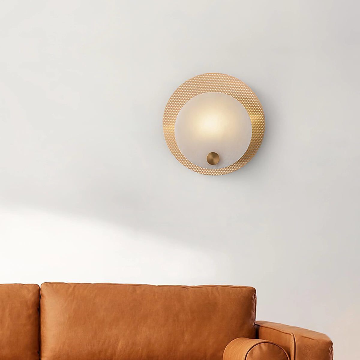 Round Harlan Alabaster Wall Lamp