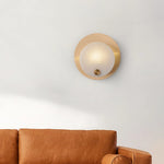 Round Harlan Alabaster Wall Lamp