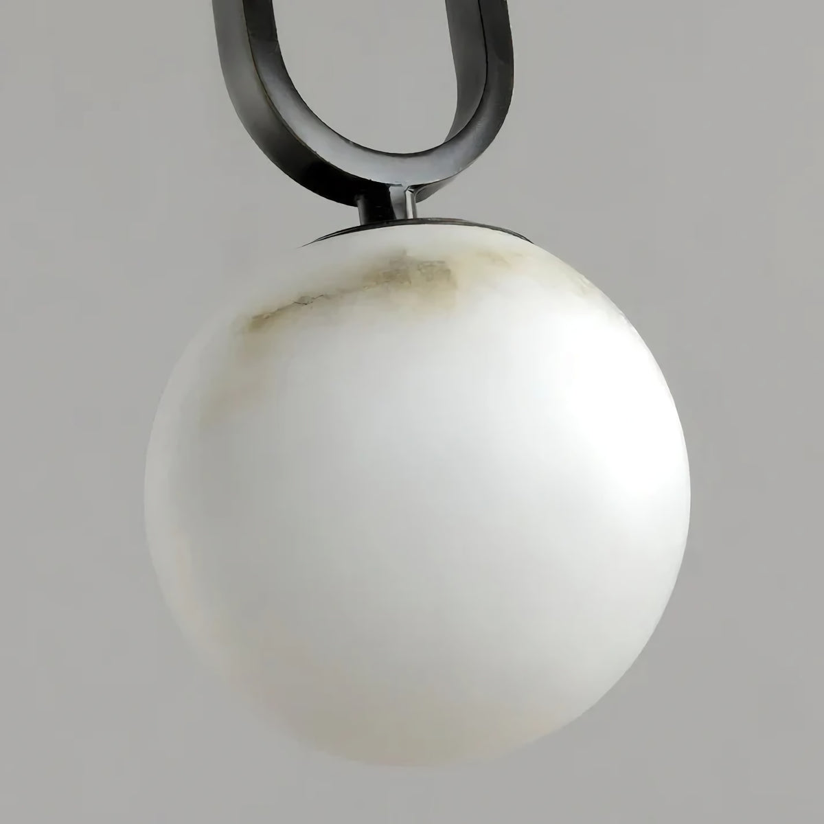 Round Marble Ball Copper Black Modern Pendant Lamp