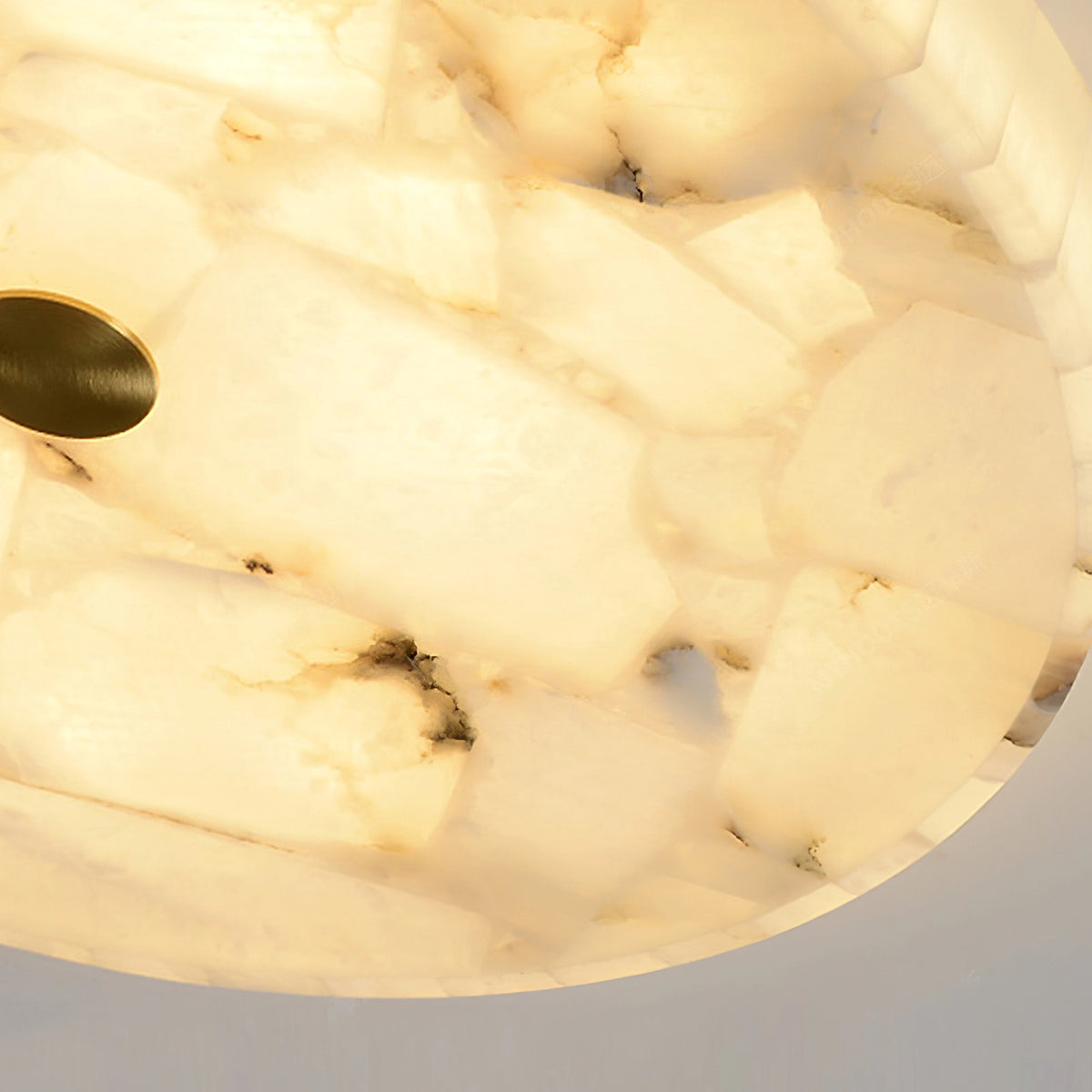 Round Alabaster Ceiling Light