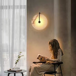 Round Modern Alabaster Wall Lamp