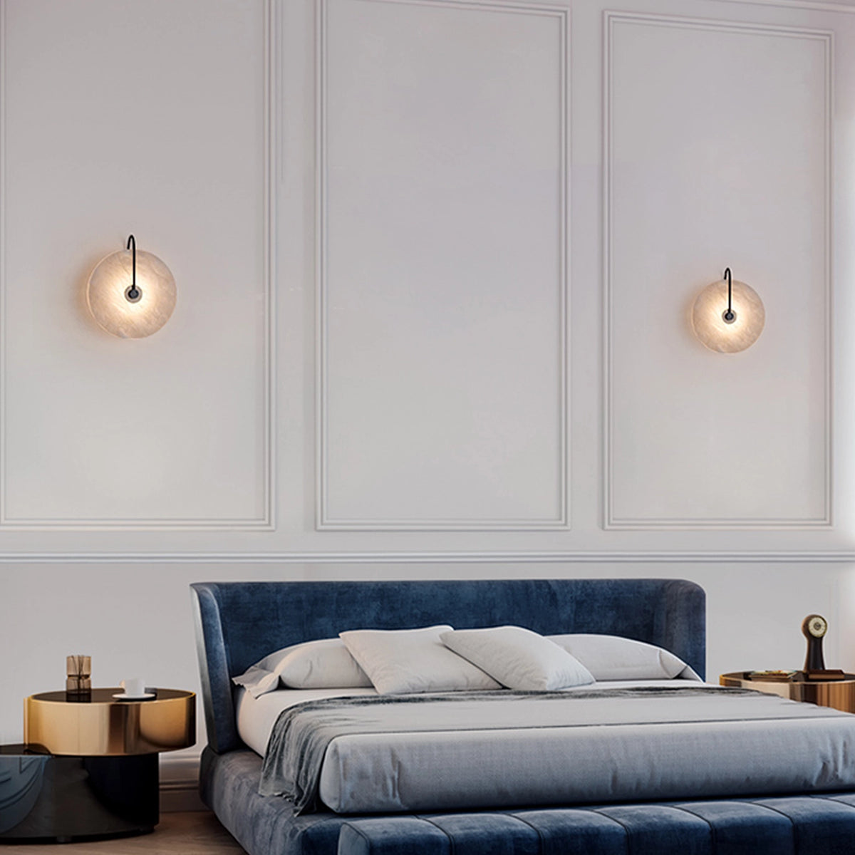 Round Modern Alabaster Wall Lamp