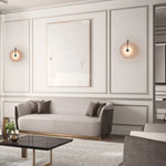Round Modern Alabaster Wall Lamp