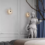 Round Modern Alabaster Wall Lamp