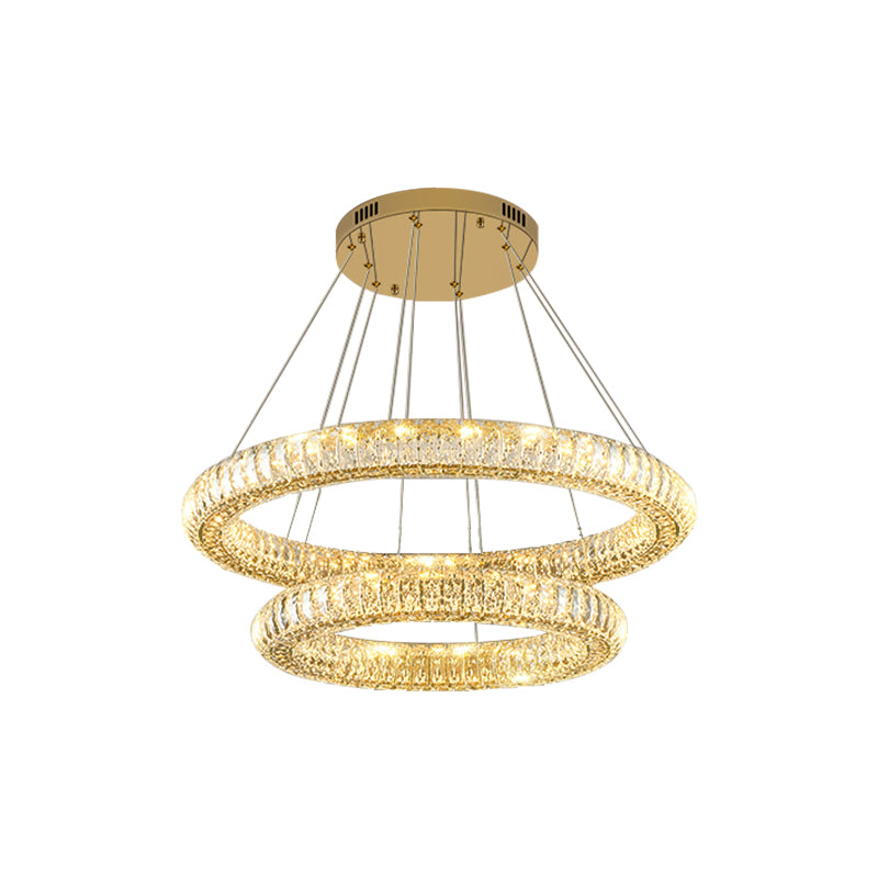 Modern Round Ring Crystal Chandelier