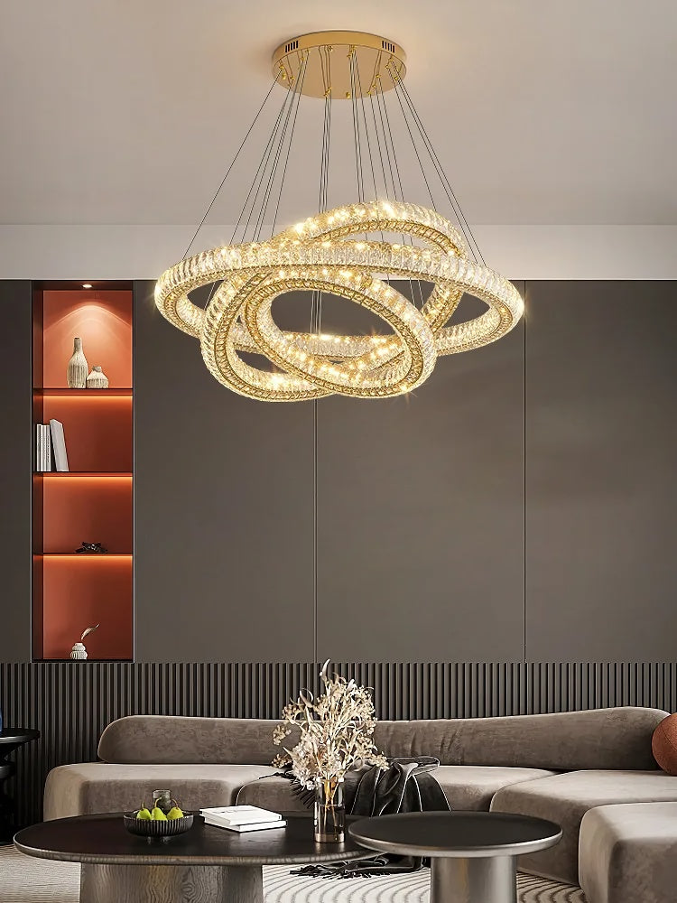 Modern Round Ring Crystal Chandelier