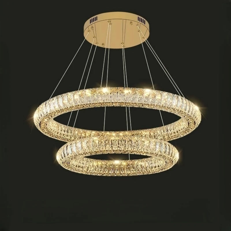 Modern Round Ring Crystal Chandelier