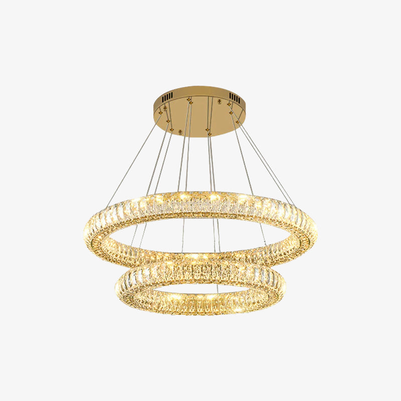 Modern Round Ring Crystal Chandelier