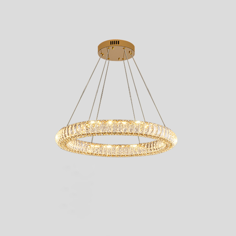 Modern Round Ring Crystal Chandelier