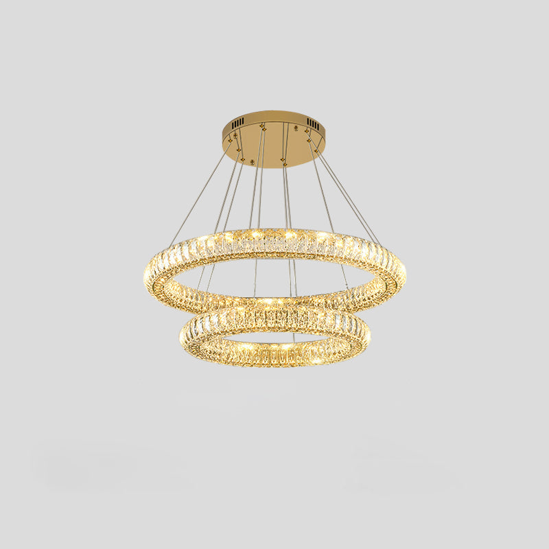 Modern Round Ring Crystal Chandelier