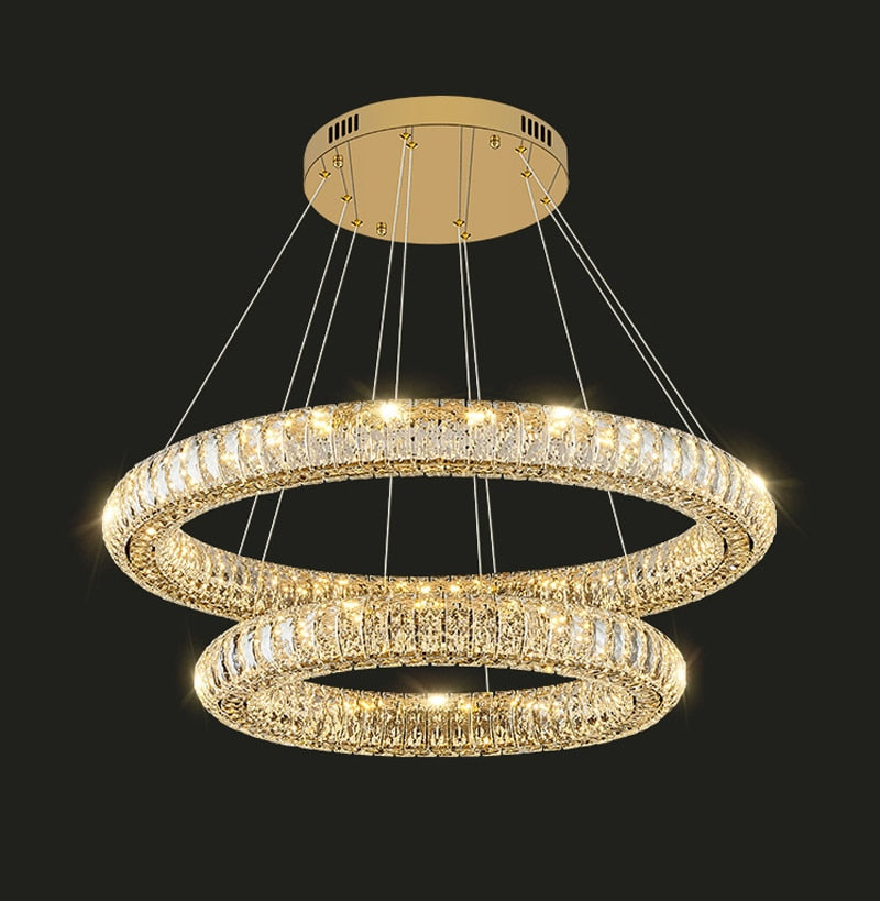 Modern Round Ring Crystal Chandelier