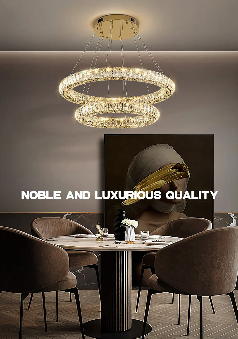 Modern Round Ring Crystal Chandelier