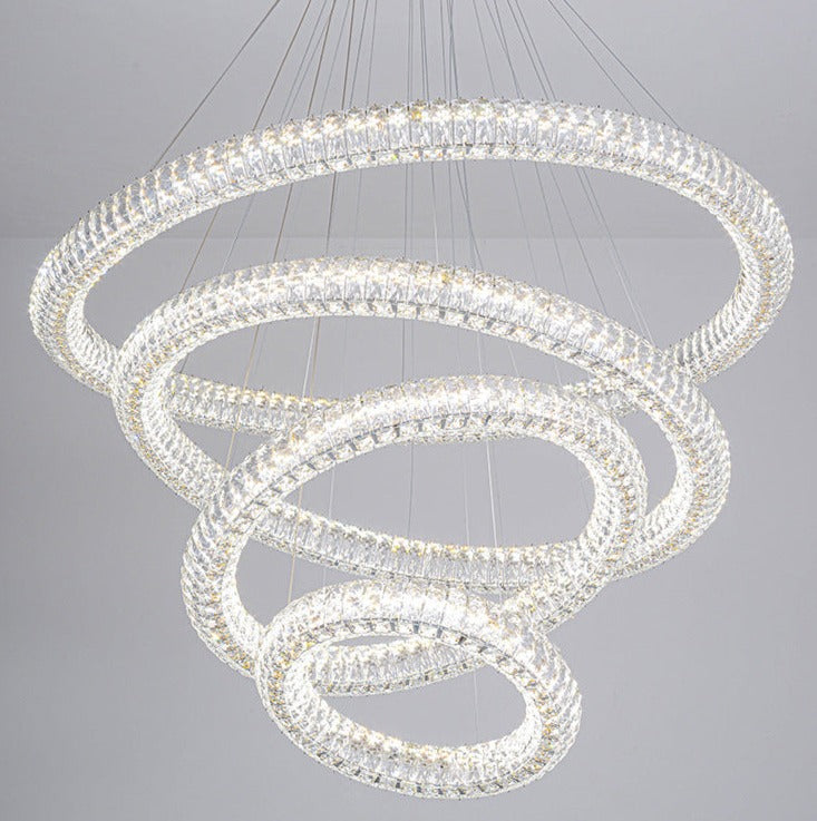 Modern Round Ring Crystal Chandelier