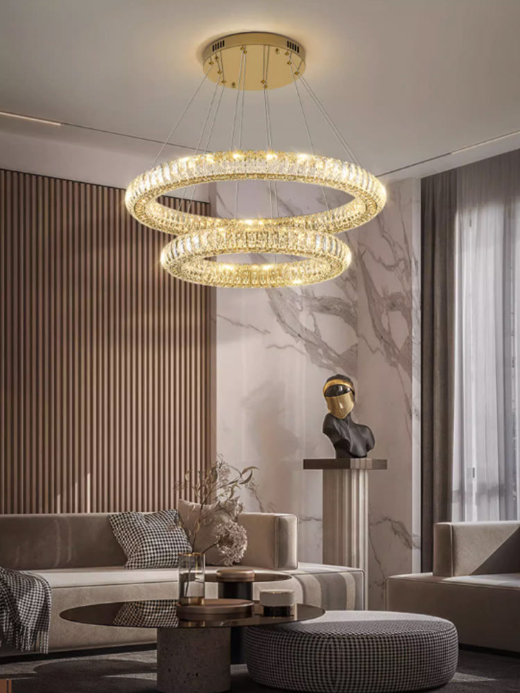 Modern Round Ring Crystal Chandelier
