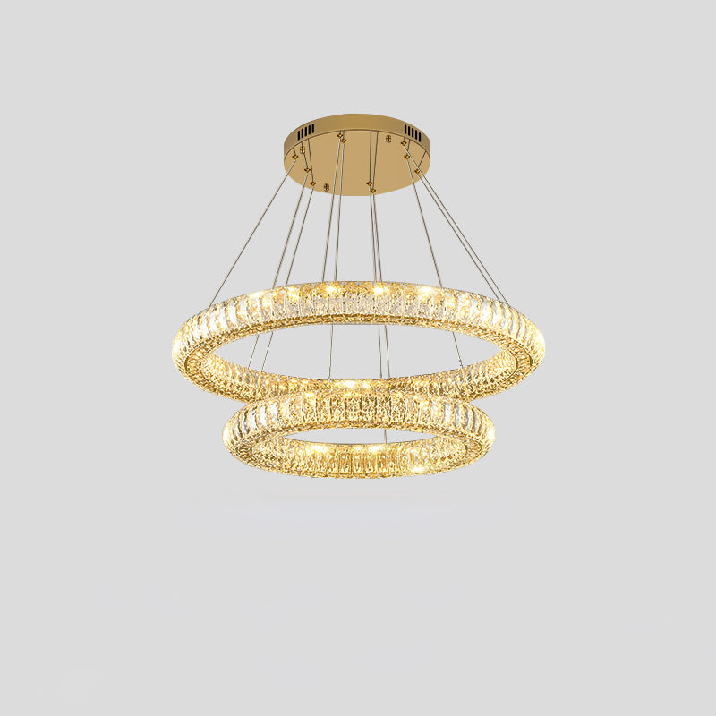 Modern Round Ring Crystal Chandelier